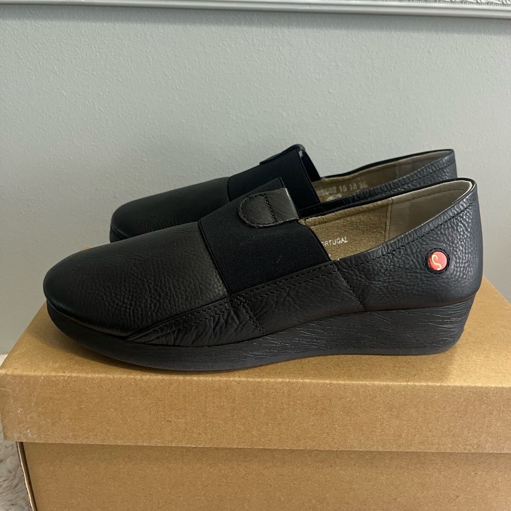 Softinos by Fly London Amo Leather Slip on Comfort Shoes Leather EU 36/5.5
